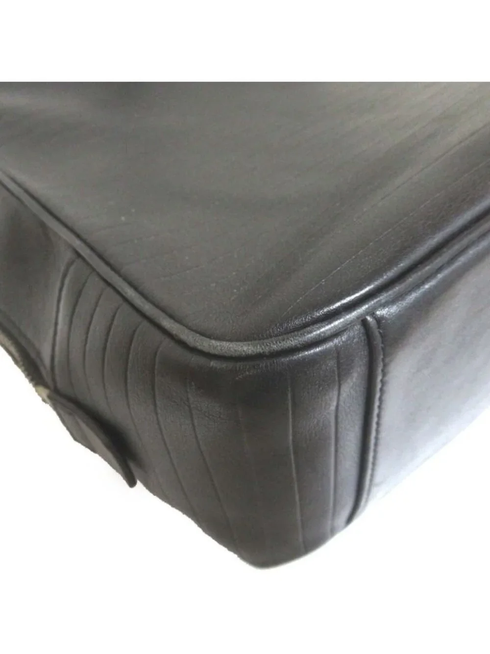Dior Homme Leather Briefcase Business With PC Pocket Black